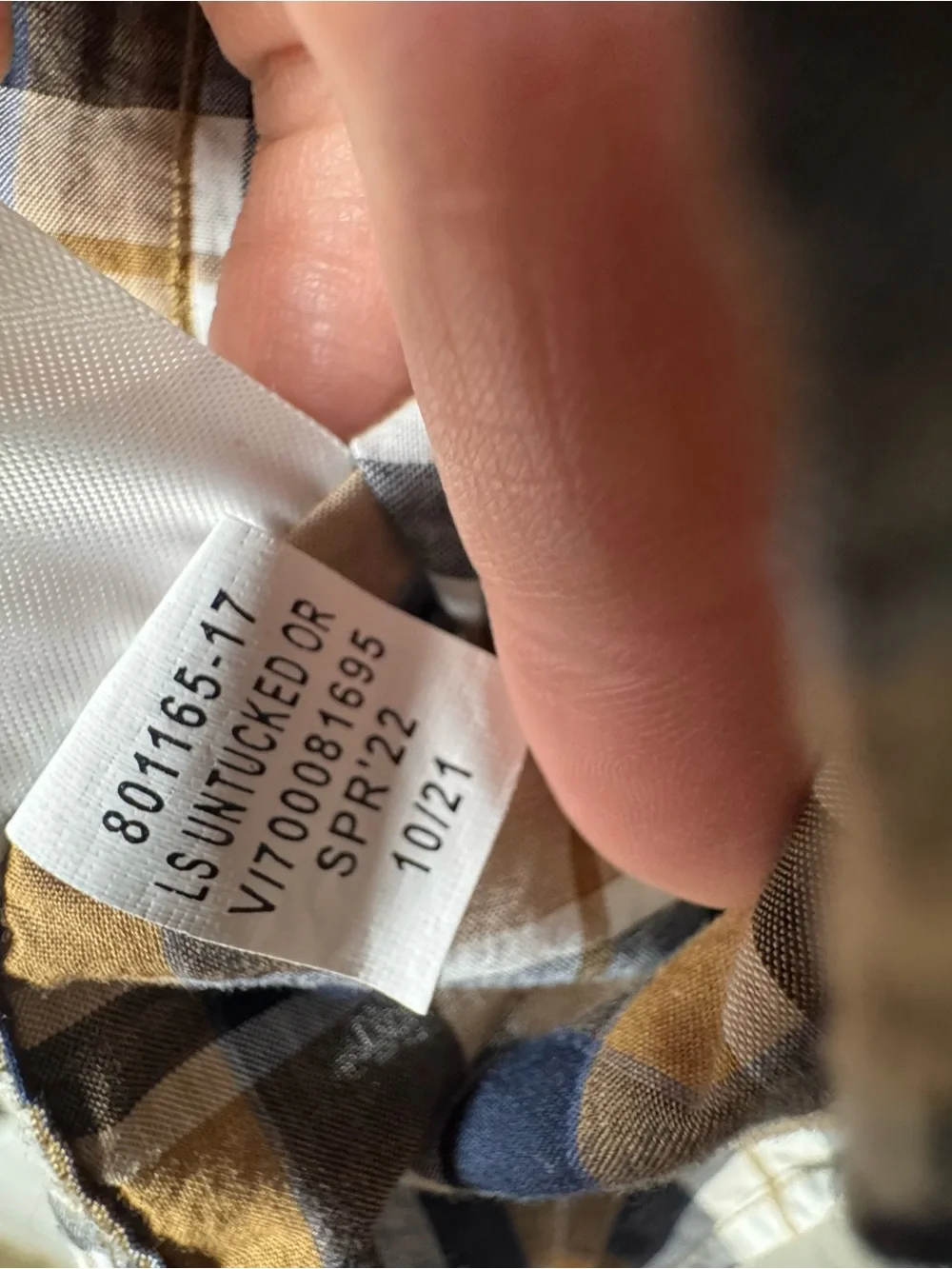 Banana Republic Luxe LS Untucked Slim Fit Plaid Shirt Men MediumTall Tan
